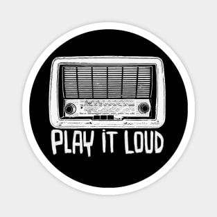 Retro Radio Music, Play it Loud, Vintage Radio Magnet